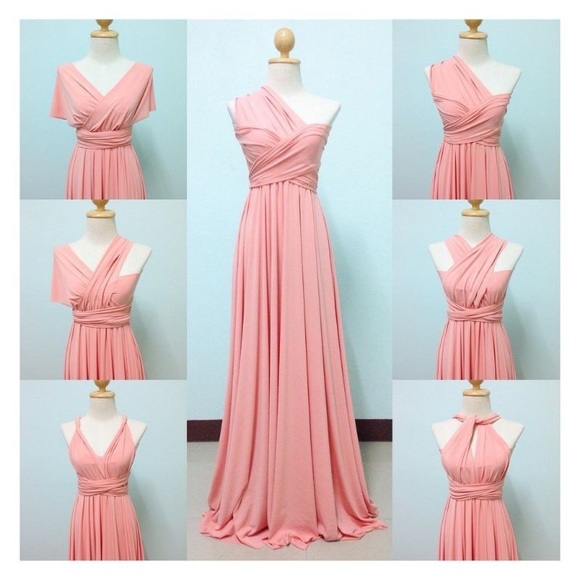 Peachy Pink Convertible Dress (Size S) - Picture 1 of 3